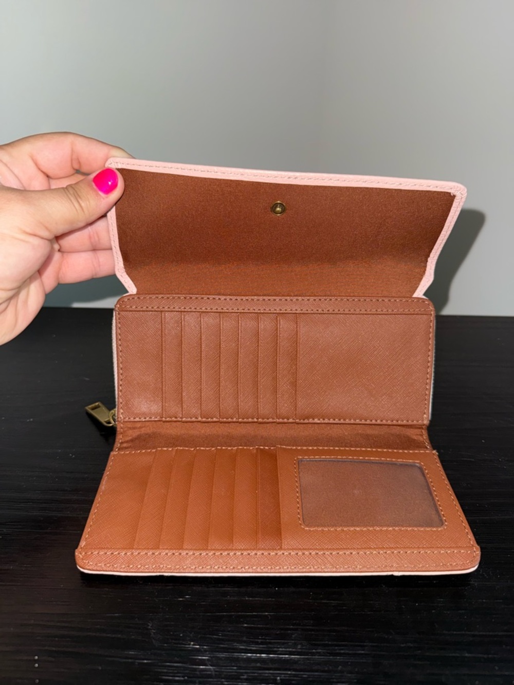 Fossil Pink/Brown RFID Folding Wallet